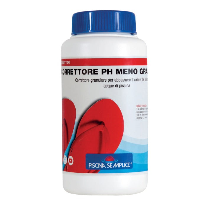 Correttore PH MENO minus riduttore ph granulare acqua piscina manutenzione 1,5kg