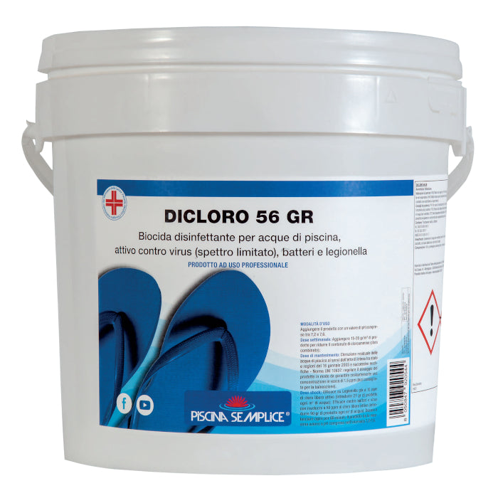 Dicloro granulare 56% per Piscine, Formato da 5 Kg