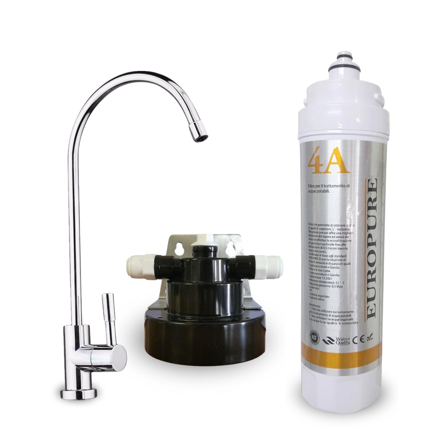 Kit Depurazione Acqua Europure + Testata + Rubinetto 1 Via